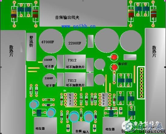 TDA1521功放電路板原理圖