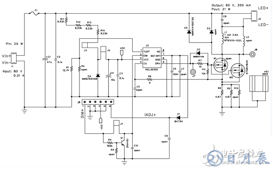 On Semi公司推出了LED驅(qū)動器評估板NCL30051電路解決方案