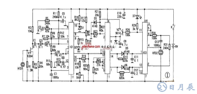 自制簡易電子血壓計電路圖