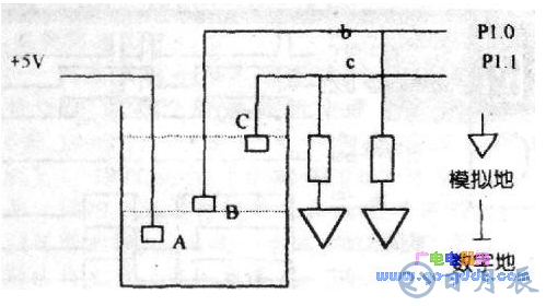 8051單片機供水系統水位控制的硬件電路設計